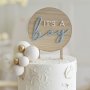 Cake Topper - Tr� - It\\\'s a boy