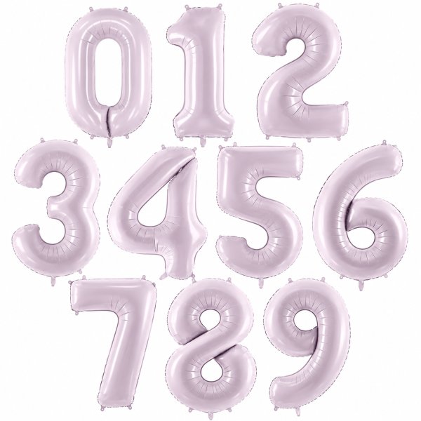 Sifferballong - Lila Pastell - 72cm