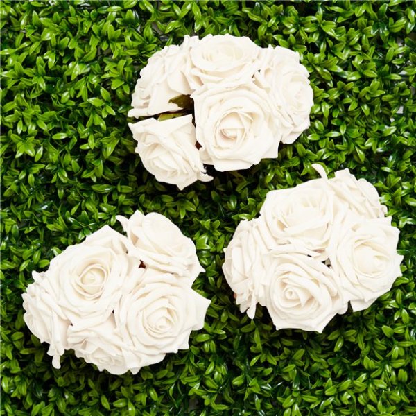 Rosor - Stora - Kr�mvita - 5-pack