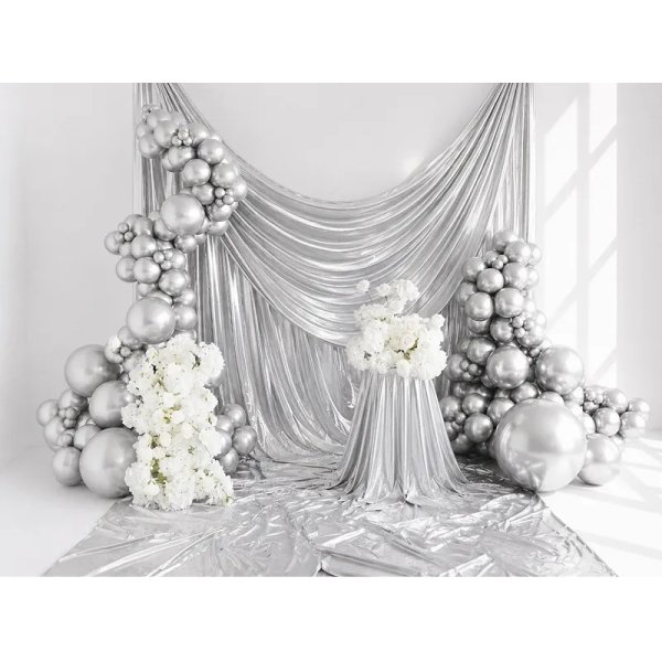 Ballong - Glossy - Silver - 100 cm