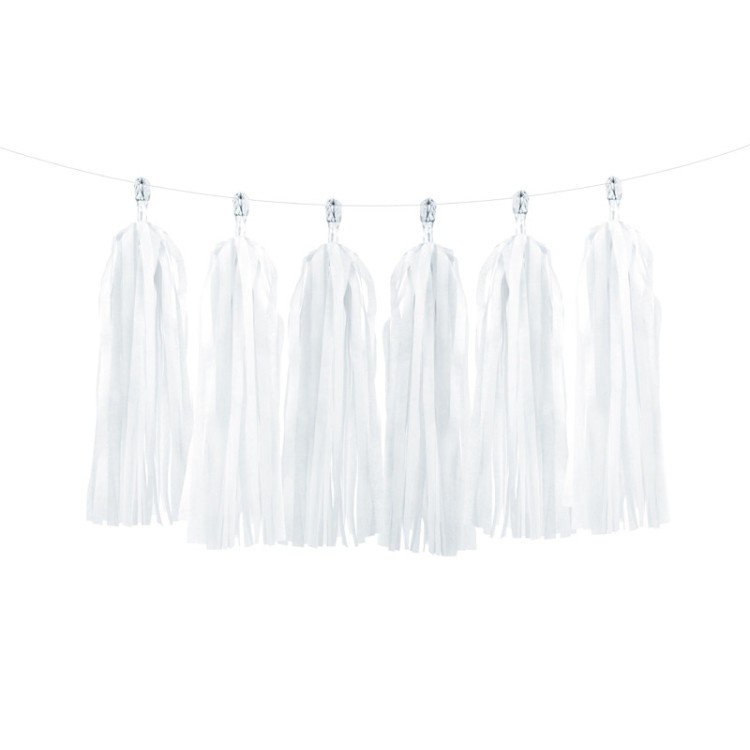 Girlang Tassels Vit – Fyndhörnan
