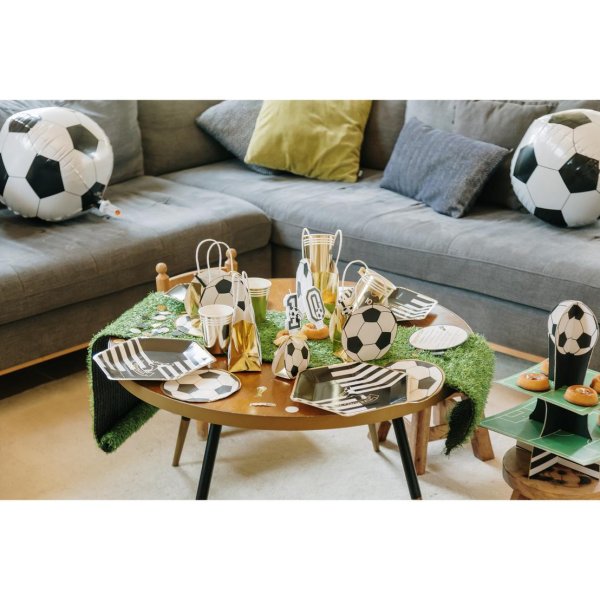 Servetter med fotboll - Svart - 16-pack