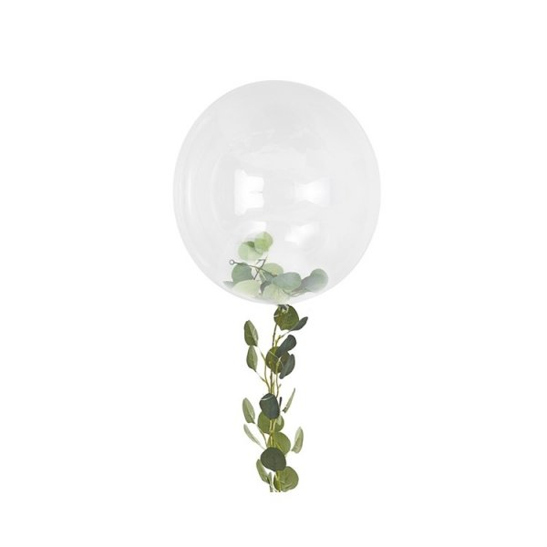 J�tteballong med gr�na blad