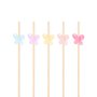 Snackspinnar/Drinkpinnar - Fj�rliar Pastell - 12 cm - 25 st