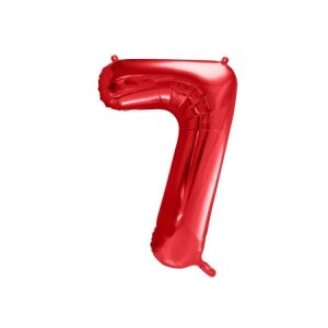 Sifferballong - Röd 86cm - Siffra: 7