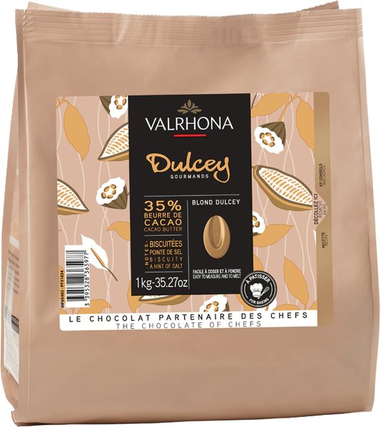 Vit choklad - Dulcey Karamelliserad - 1 kg - Valrhona