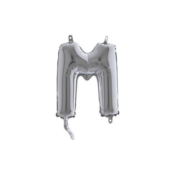 Bokstavsballong Silver 35 cm