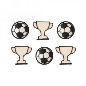 Sockerdekorationer - Fotball champion- 6 st