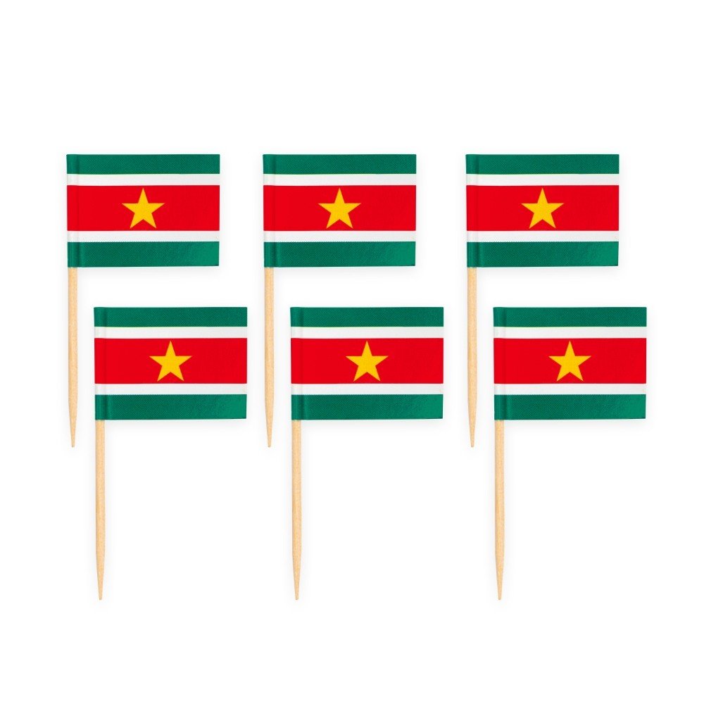 Partypicks - Flagga - Surinam - 50-pack - Länder
