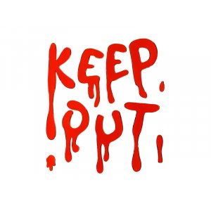 Gelf�nsterklisterm�rken Keep Out - R�d