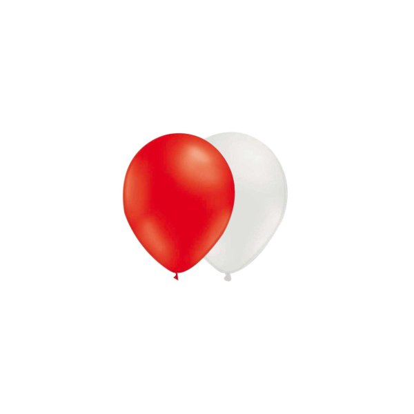 Ballonger - Mix - R�d/Vit - 10-pack