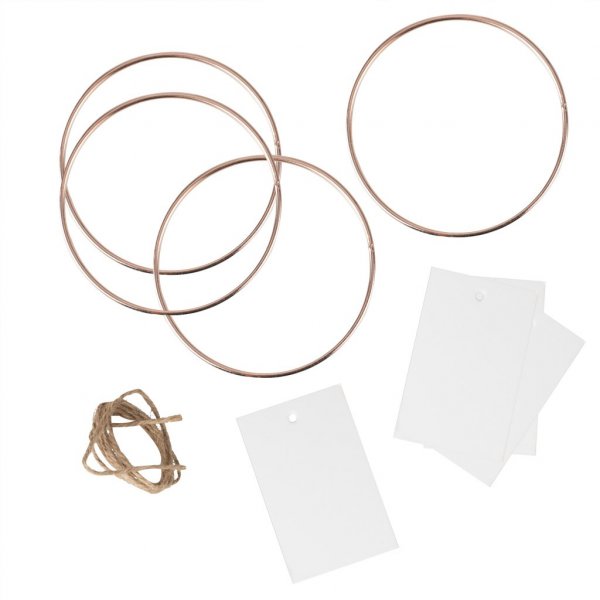 Placeringskort - DIY - Metallring - 4-pack