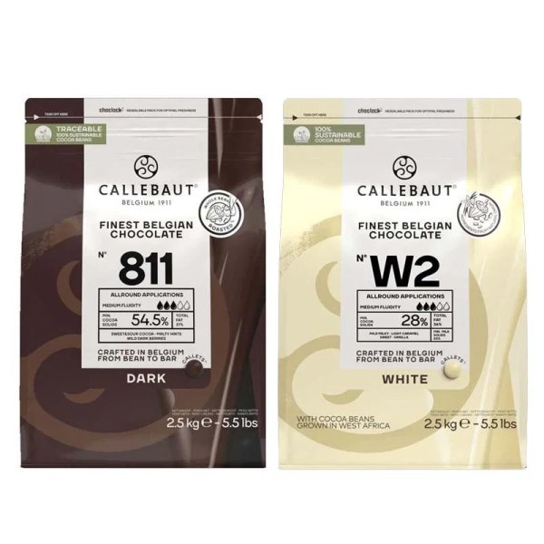 Choklad - Callebaut - Vit och M�rk - 5 kg