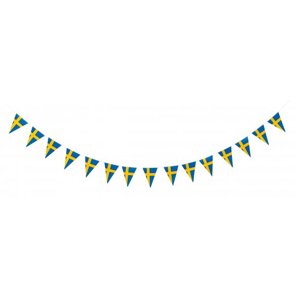 Flaggbanderoll - Svenska flaggan - 15 st - 3,6 m