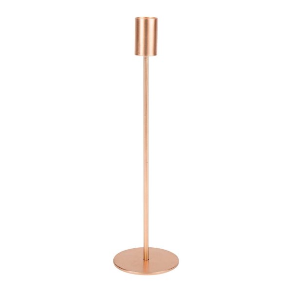 Ljusstake - Ros�guld - �7,8 x 29 cm