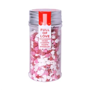 Strössel - Hjärtan - Rosa/Vit /röd - PME - 60 g Strössel - Hjärtan - Rosa/Vit /röd - PME - 60 g