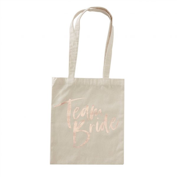 Tygkasse - Team Bride - Floral hen Tygkasse - Team Bride - Floral hen