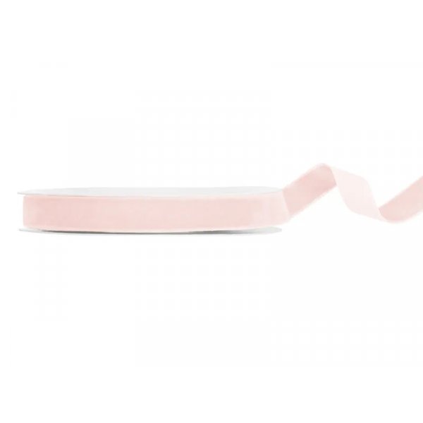 Velourband - 10 m - Ljusrosa - 15 mm