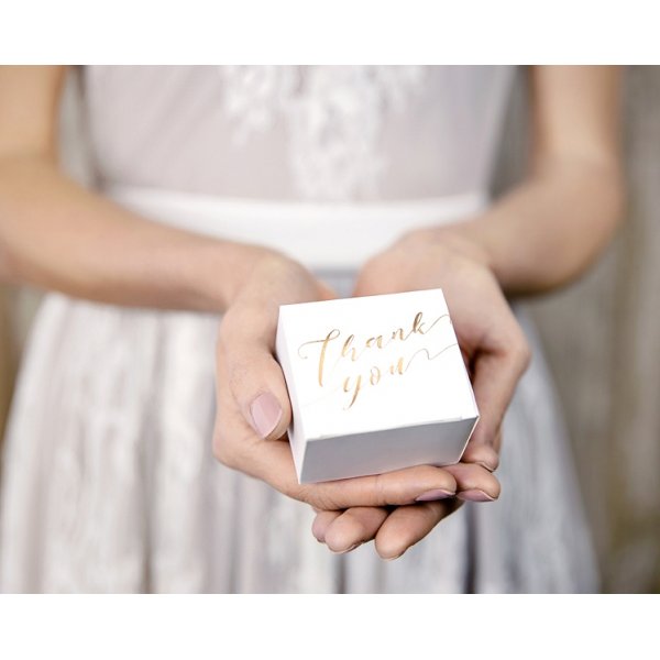 Presentaskar - Thank you - Guld - 10-pack