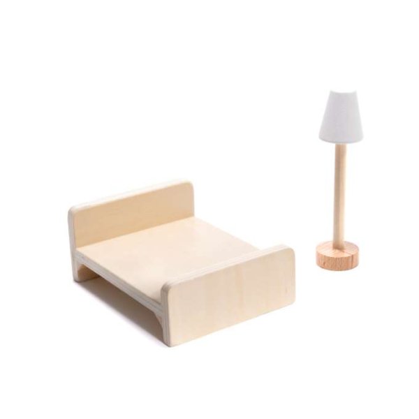Docksk�p i MDF med LED-belysning 78 cm Vit inklusive 16 m�bler - Byggsats