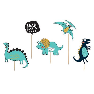 Cake Picks - Dinosaurs - 5 st