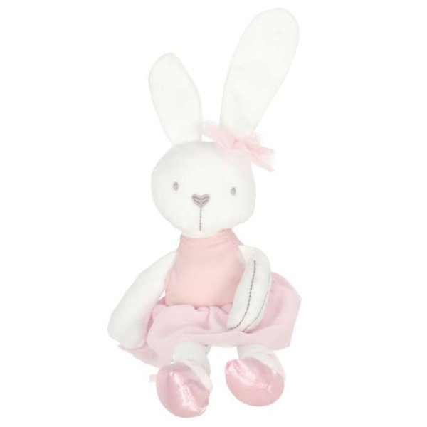 Mjukisdjur Kanin i rosa kl�nning 42 cm