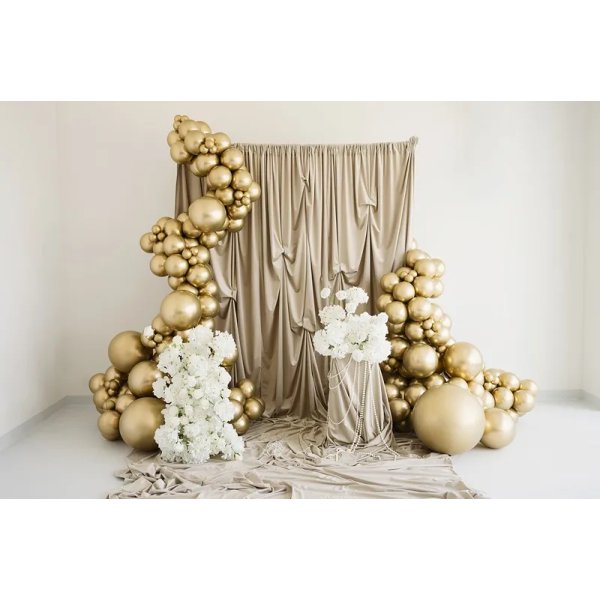 Ballong - Glossy - Guld - 12 cm - 50-pack