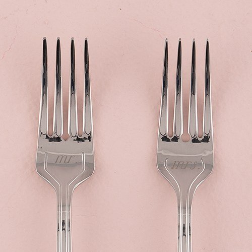 Tårtgafflar - Mr & Mrs - Silver - 2-pack Tårtgafflar - Mr & Mrs - Silver - 2-pack