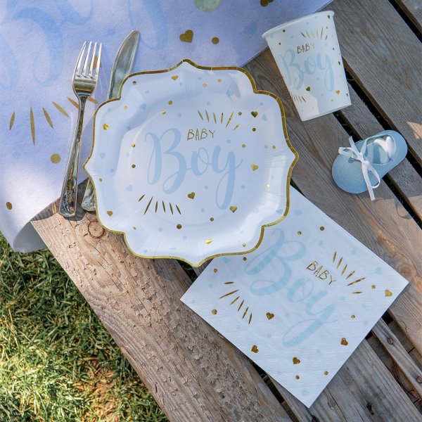 Pappmuggar - Baby Boy - Blå/Guld - 10-pack Pappmuggar - Baby Boy - Blå/Guld - 10-pack
