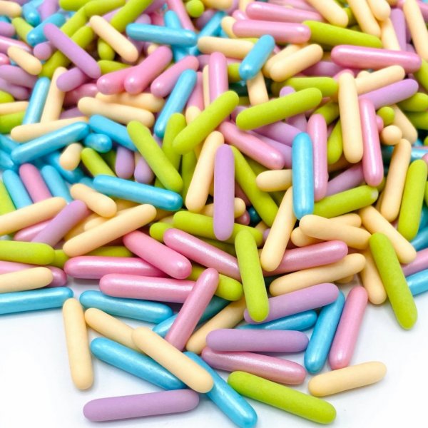 Sugar Rods - Happy Sprinkles - Pastel - 2 cm Sugar Rods - Happy Sprinkles - Pastel - 2 cm