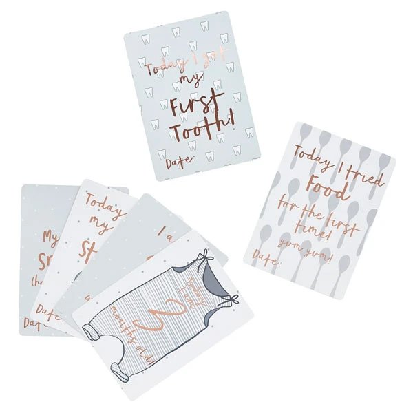 Milestone cards - Ros�guld - Hello little one - 22-pack