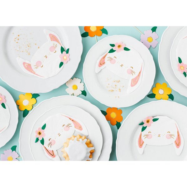 Servetter - Kanin med blomma - 20-pack
