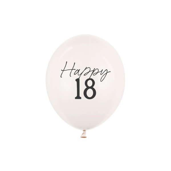 Ballonger - Pastellvit - 18 st