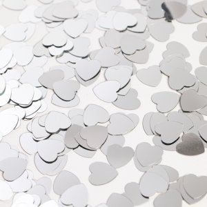 Bordskonfetti - Silver - Hjärtan - 14 g Bordskonfetti - Silver - Hjärtan - 14 g