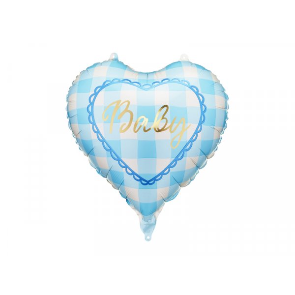 Folieballong hj�rta \\\"Baby\\\" - Ljusbl�