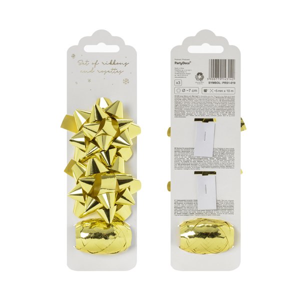 Presentsnöre & Rosetter - Guld Presentsnöre & Rosetter - Guld