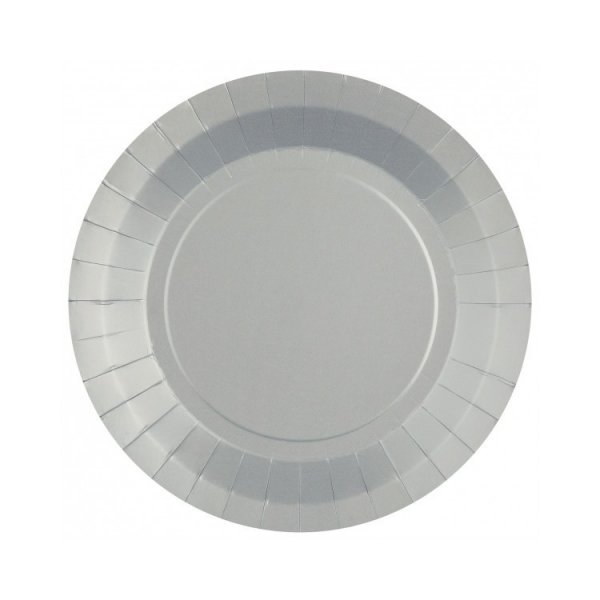 Papperstallrikar Silver Sparkle