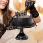Cake Topper - Krona - Svart - 10 cm
