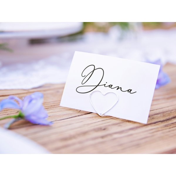 Korthållare - Hjärtan - Silver - 10-pack Korthållare - Hjärtan - Silver - 10-pack