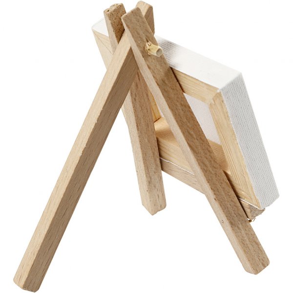 Miniatyr - Tavla med staffli