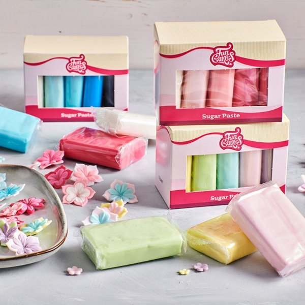 Sugarpaste/Sockerpasta - Mixpack - Rosa - FunCakes - 5x100g