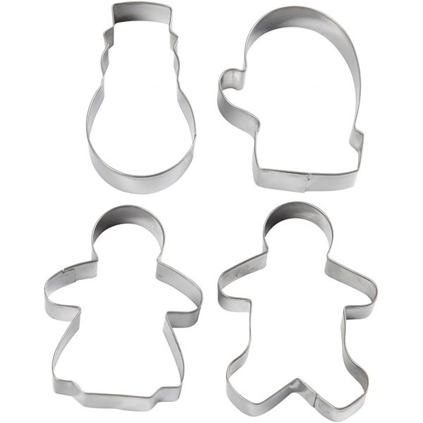 Pepparkaksformar - 4-pack - Sngubbe/Vante/Gumma/Gubbe