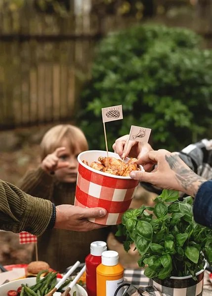 Snacksb�gare - Rutiga - 2-pack - 14 cm