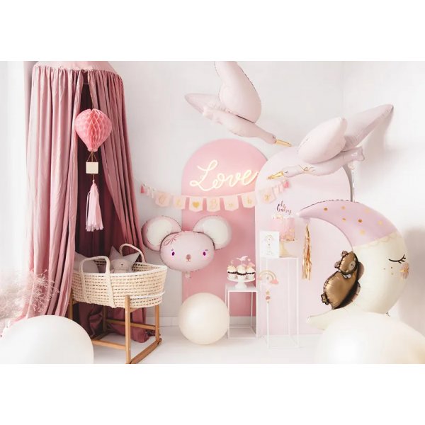 Vimpel med tassels - Oh Baby - Ljusrosa/Guld Vimpel med tassels - Oh Baby - Ljusrosa/Guld