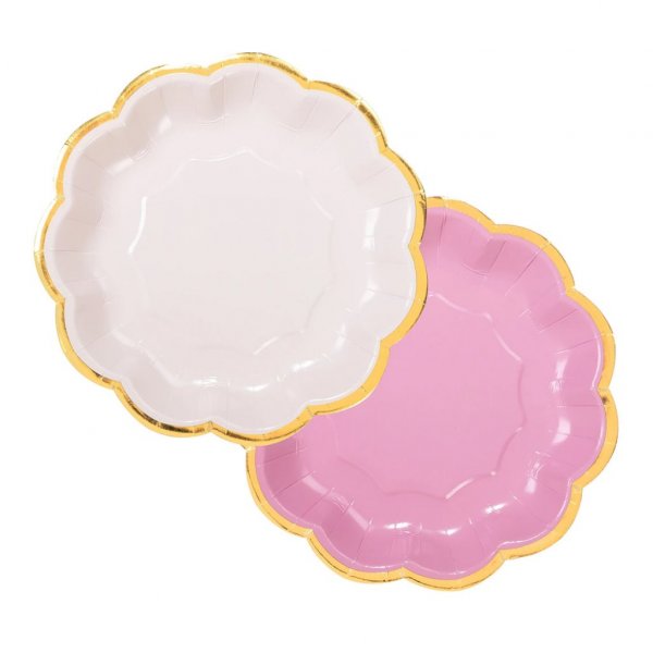 Desserttallrikar - We heart pink - 12-pack