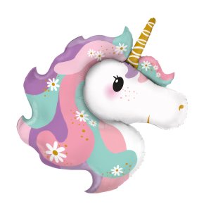 Folieballong - Hippie Unicorn - Shape - 81 cm