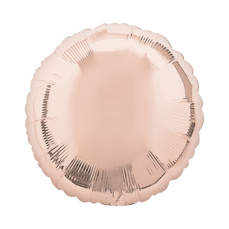 Folieballong Roséguld Rund 43 cm - Fyndhörnan