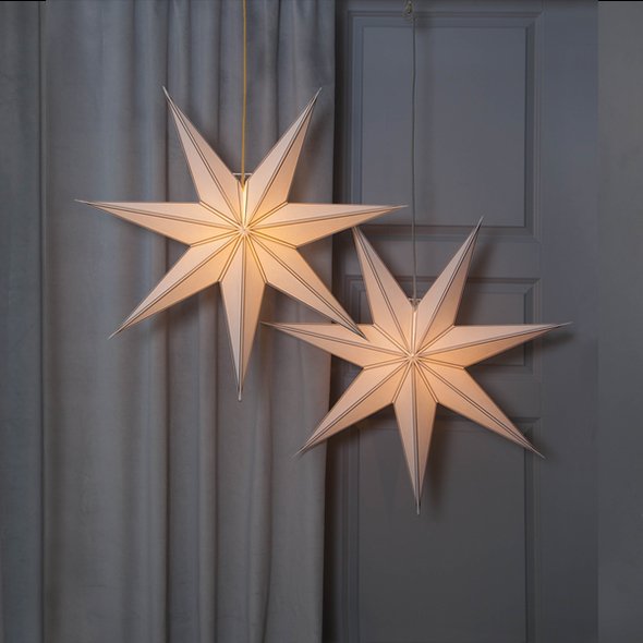 Julstjärna - NICOLAS 80 cm - Vit/Silver Julstjärna - NICOLAS 80 cm - Vit/Silver