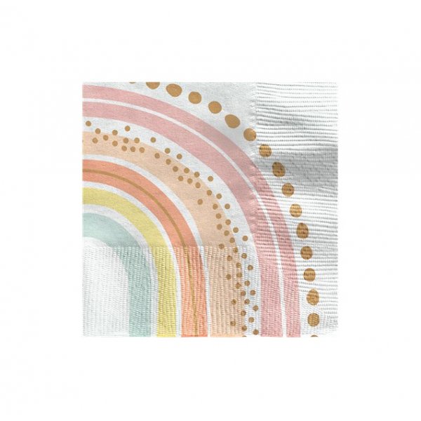 Sm� servetter - Boho Rainbow - 16-pack