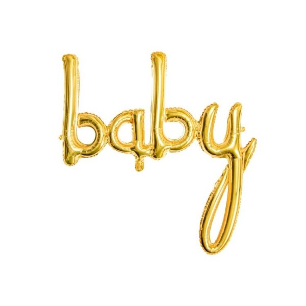 Folieballong Baby Guld